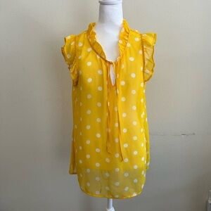 Women’s XL Bobeau Sheer ruffled sleeve blouse